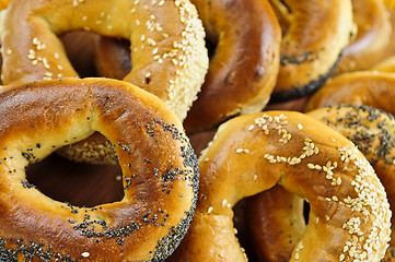 Image showing Fresh bagels