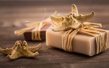 Image showing Bars of handmade soap