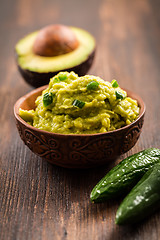 Image showing Guacamole with ingredients