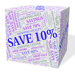 Image showing Ten Percent Off Means Offers Offer And Retail