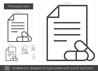 Image showing Prescription line icon.