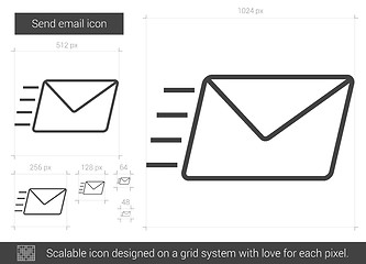 Image showing Send email line icon.