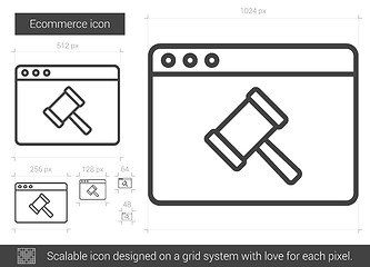 Image showing Ecommerce line icon.