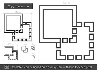 Image showing Copy image line icon.