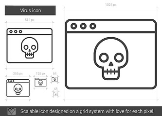 Image showing Virus line icon.