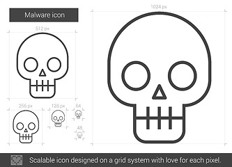 Image showing Malware line icon.