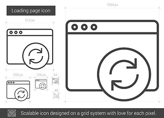 Image showing Loading page line icon.