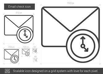 Image showing Email check line icon.