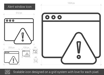 Image showing Alert window line icon.