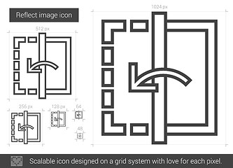 Image showing Reflect image line icon.