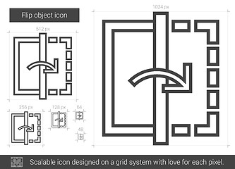 Image showing Flip object line icon.