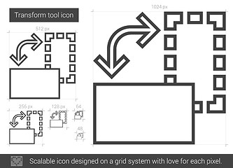 Image showing Transform tool line icon.