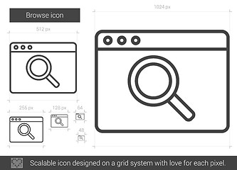 Image showing Browse line icon.