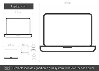 Image showing Laptop line icon.