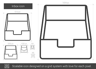 Image showing Inbox line icon.