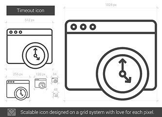 Image showing Timeout line icon.