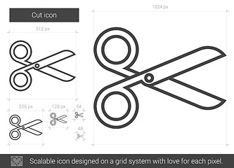 Image showing Cut line icon.