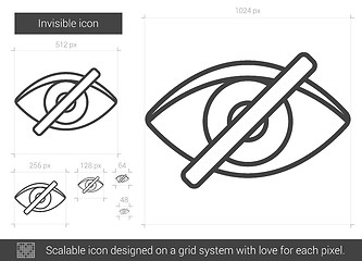 Image showing Invisible line icon.
