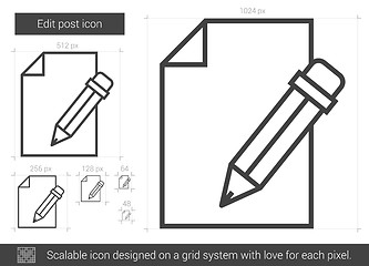 Image showing Edit post line icon.