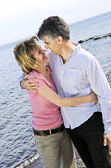 Image showing Mature romantic couple