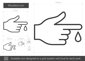 Image showing Blood test line icon.