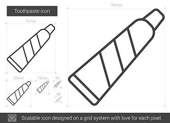 Image showing Toothpaste line icon.
