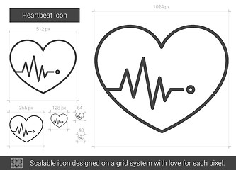 Image showing Heartbeat line icon.