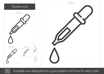 Image showing Pipette line icon.