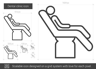 Image showing Dental clinic line icon.