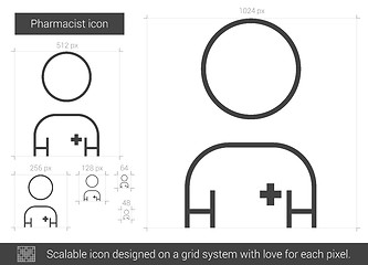 Image showing Pharmacist line icon.