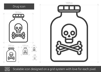 Image showing Drug line icon.