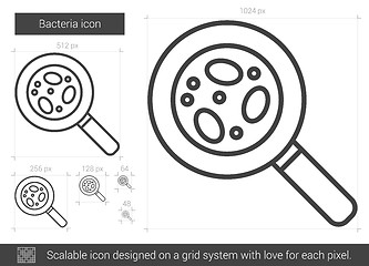 Image showing Bacteria line icon.