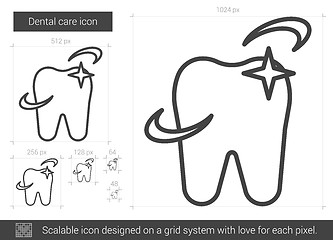 Image showing Dental care line icon.