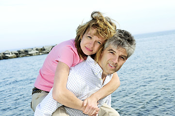 Image showing Mature romantic couple