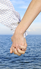 Image showing Couple holding hands