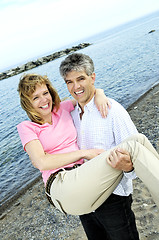 Image showing Mature romantic couple