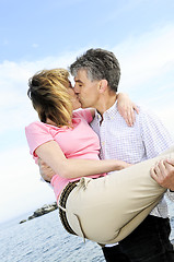 Image showing Mature romantic couple