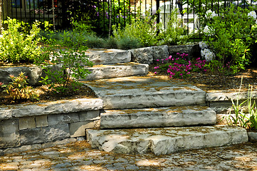 Image showing Natural stone steps