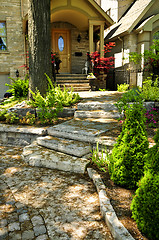 Image showing Natural stone steps