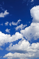 Image showing Blue sky with white clouds