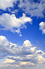 Image showing Blue sky with white clouds