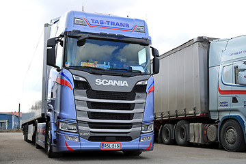 Image showing Blue Next Generation Scania S450 Semi Parked