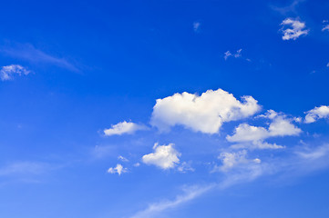 Image showing Blue sky with white clouds