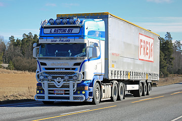 Image showing Beautiful Scania R500 Cargo Truck 