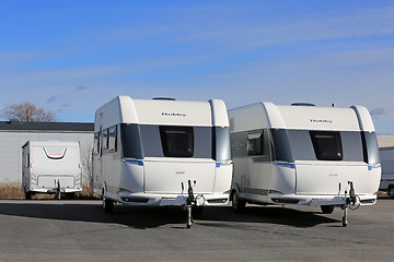 Image showing Hobby Caravans and Blue Sky