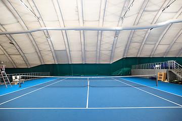 Image showing The abstract indoor tennis court