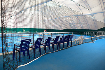 Image showing The abstract indoor tennis court