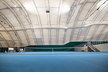 Image showing The abstract indoor tennis court