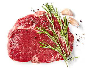 Image showing fresh raw rib eye steak