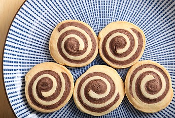 Image showing Chocolate rolls.